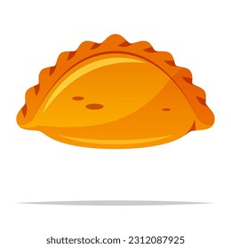 Tasty empanada vector isolated illustration