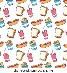 tasty fastfood unhealthy meal background