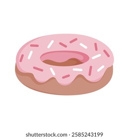 Tasty Flat Dessert Illustration Donut