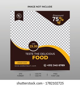 Tasty Food Banner Instagram Post Banner Templates