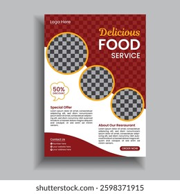 Tasty Food Flyer Template Restaurant and Cafe Promotion
