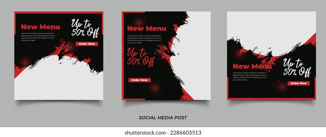 Tasty food social media post banner square template design