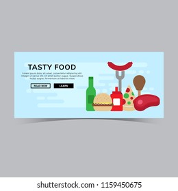 Tasty Food/Barbecue Web Banner Template