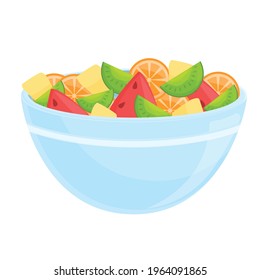 Tasty fruit salad icon. Cartoon of Tasty fruit salad vector icon for web design isolated on white background