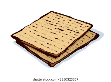 Tasty good closeup hot bake white dough square loaf eat top view. Hand drawn line old holy bible god dry rye diet spring cuisine sign logo icon concept retro biblical Egypt art sketch greet card style