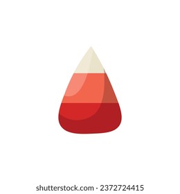 Tasty Halloween candy corn on white background