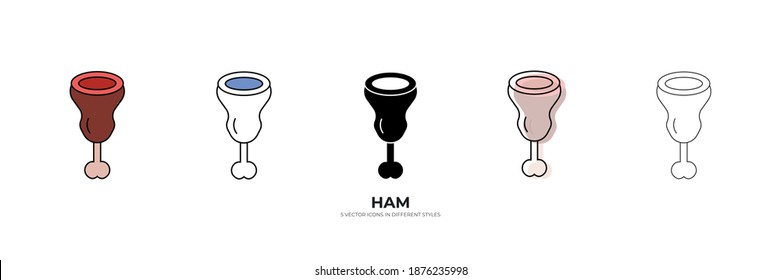 TASTY HAM VECTOR TYPE ICON
