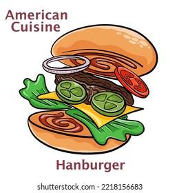 Leckerer Hamburger einzeln auf weißem Hintergrund