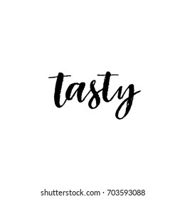 Tasty. Hand painted lettering and custom typography. Can be used for prints (bags, t-shirts, home decor, posters, cards).