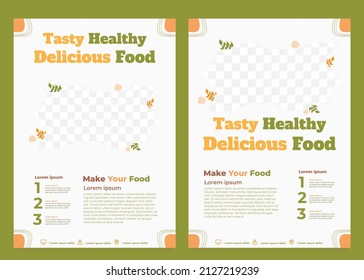 tasty healthy food  flyer template collection design