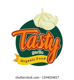 Tasty Healthy Meal with Garlic Flavor Emblem Badge Sticker