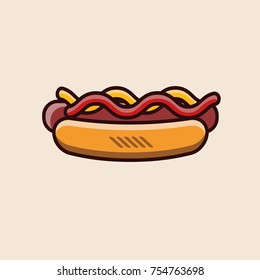 tasty hotdog vector from a fast food 