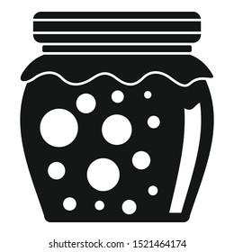 Tasty jam jar icon. Simple illustration of tasty jam jar vector icon for web design isolated on white background