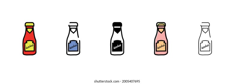 tasty ketchup vector type icon