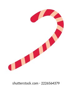 Tasty lollipop flat icon Sweet Christmas present