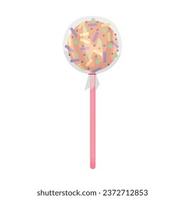Tasty lollipop on white background