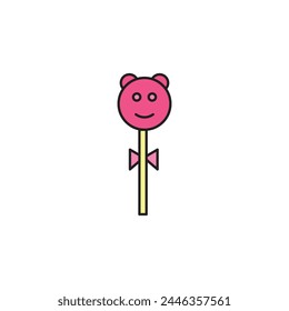 tasty lollipop vector type icon