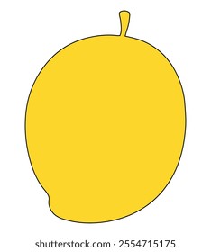 Tasty mango fruit isolated flat vector illustration