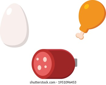 The tasty meal ingredients isolated