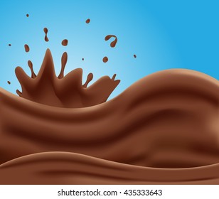 Tasty milk chocolate vector , background texture , creamy 