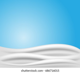 Tasty milk or cream lotion vector , texture background 