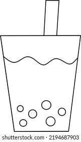 Tasty  milk tea illustration