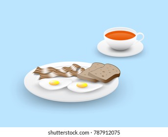 Tasty morning breakfast