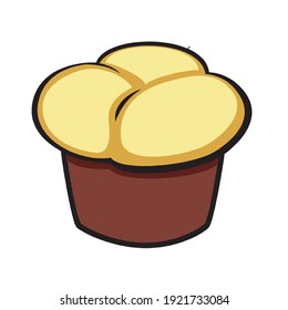 tasty muffin cake dessert food vector graphic