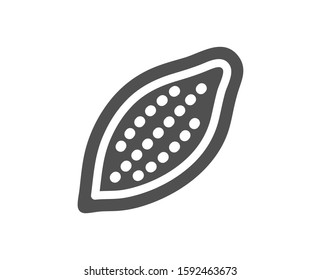 Tasty nuts sign. Cocoa nut icon. Vegan food symbol. Classic flat style. Simple cocoa nut icon. Vector