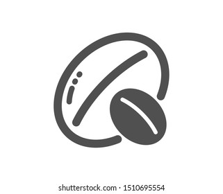Tasty nuts sign. Soy nut icon. Vegan food symbol. Classic flat style. Simple soy nut icon. Vector