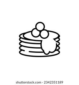 tasty pancake vector type icon