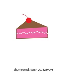 tasty pastry cake minimalist logo or illustration