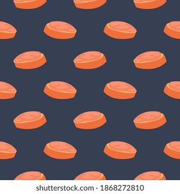 Tasty pate,seamless pattern on dark purple background.
