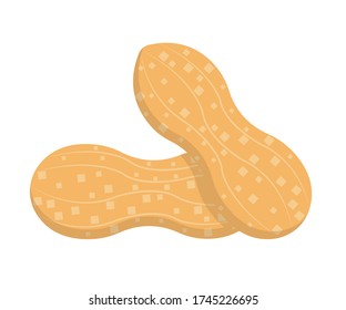 Tasty peanut isolated illustation  vector icon