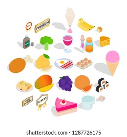 Tasty pie icons set. Isometric set of 25 tasty pie vector icons for web isolated on white background