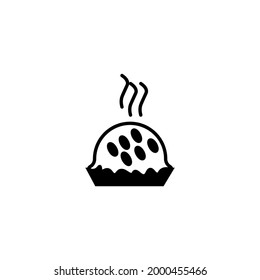tasty pie vector type icon
