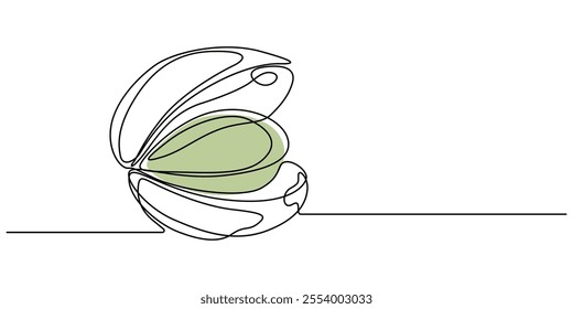 Tasty Pistachio Drawing, Organic pistachios in the sun,Healthy food and snack background, pistachio continuous one line drawing, Bowl of pistachio nuts, Nuts Line Icon, Outline pro Vector Symbol.