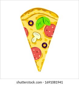 Tasty pizza. Piece of pizza