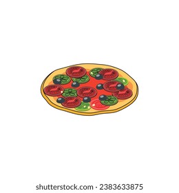 leckere Pizza-Vektorsymbol