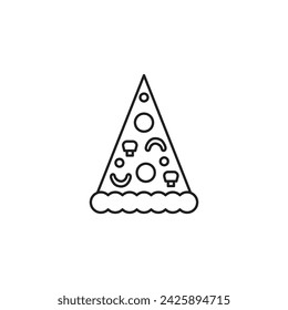 icono de tipo vector de pizza sabrosa