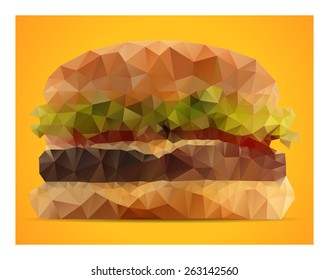 tasty polygon hamburger