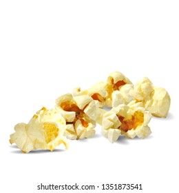Tasty Popcorn. Elements for label design. Vector illustration. Ingredients in triangulation technique. Popcorn low poly.