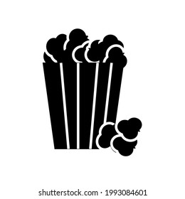 icono de tipo vectorial de palomitas sabrosas