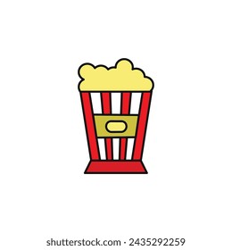 tasty popcorn vector type icon