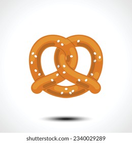 Tasty pretzel icon. Vector illustration for Oktoberfest.