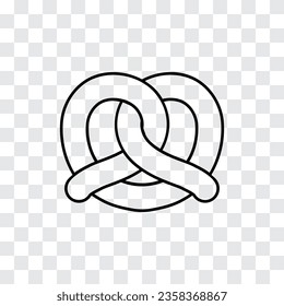 Tasty pretzel line icon. Vector illustration.