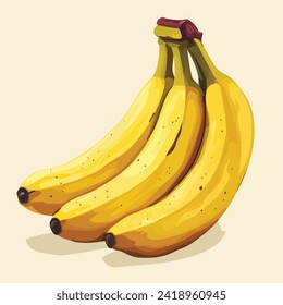 Tasty ripe ripe bananas flat style cartoon illustration 