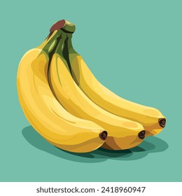 Tasty ripe ripe bananas flat style cartoon illustration 