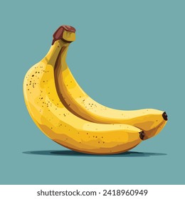 Tasty ripe ripe bananas flat style cartoon illustration 