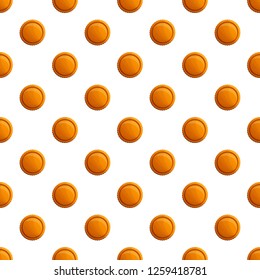 Tasty round biscuit pattern seamless vector repeat for any web design